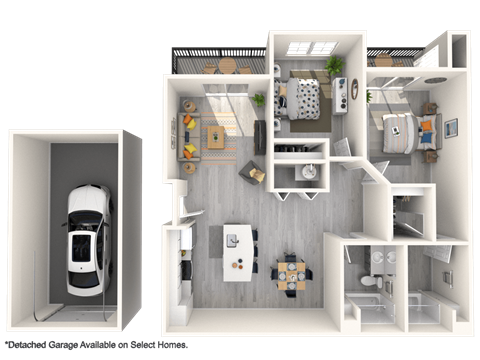 2 bedroom floorplan